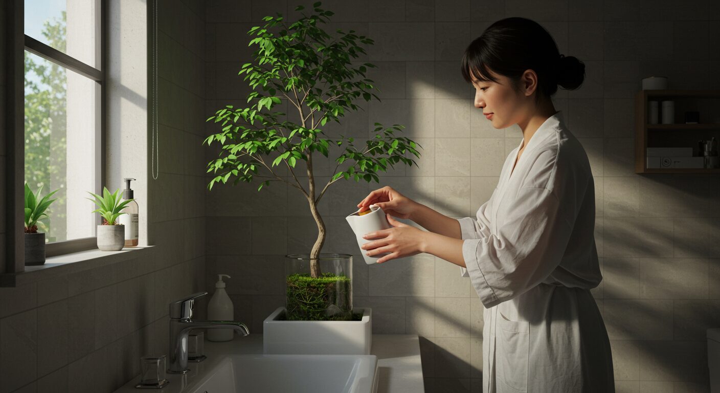 榊をトイレに飾る