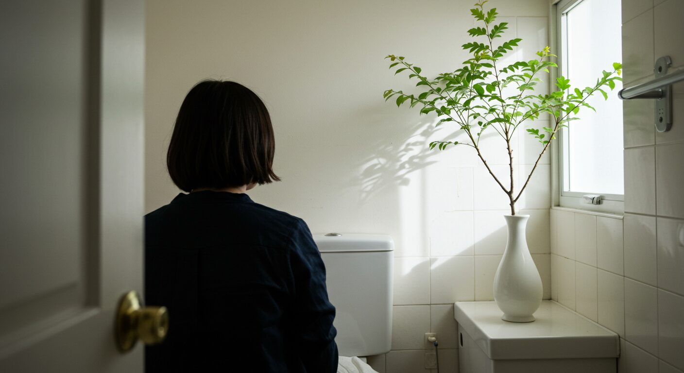 榊をトイレに飾る