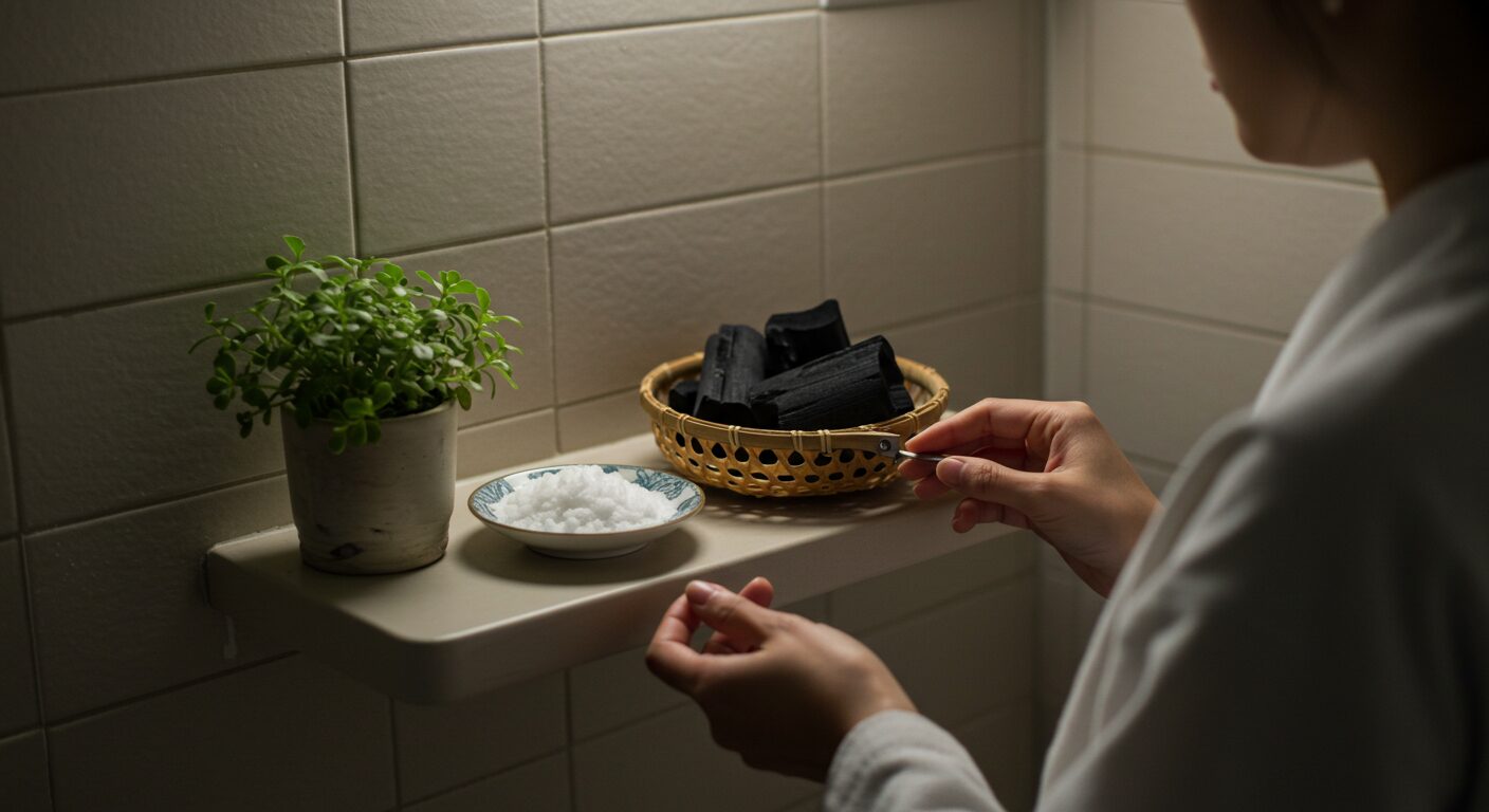 榊をトイレに飾る