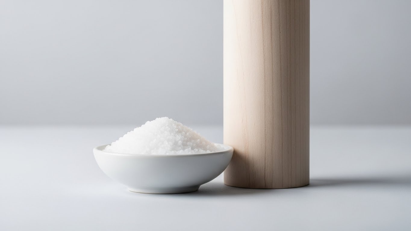 部屋の隅に置かれた浄化塩