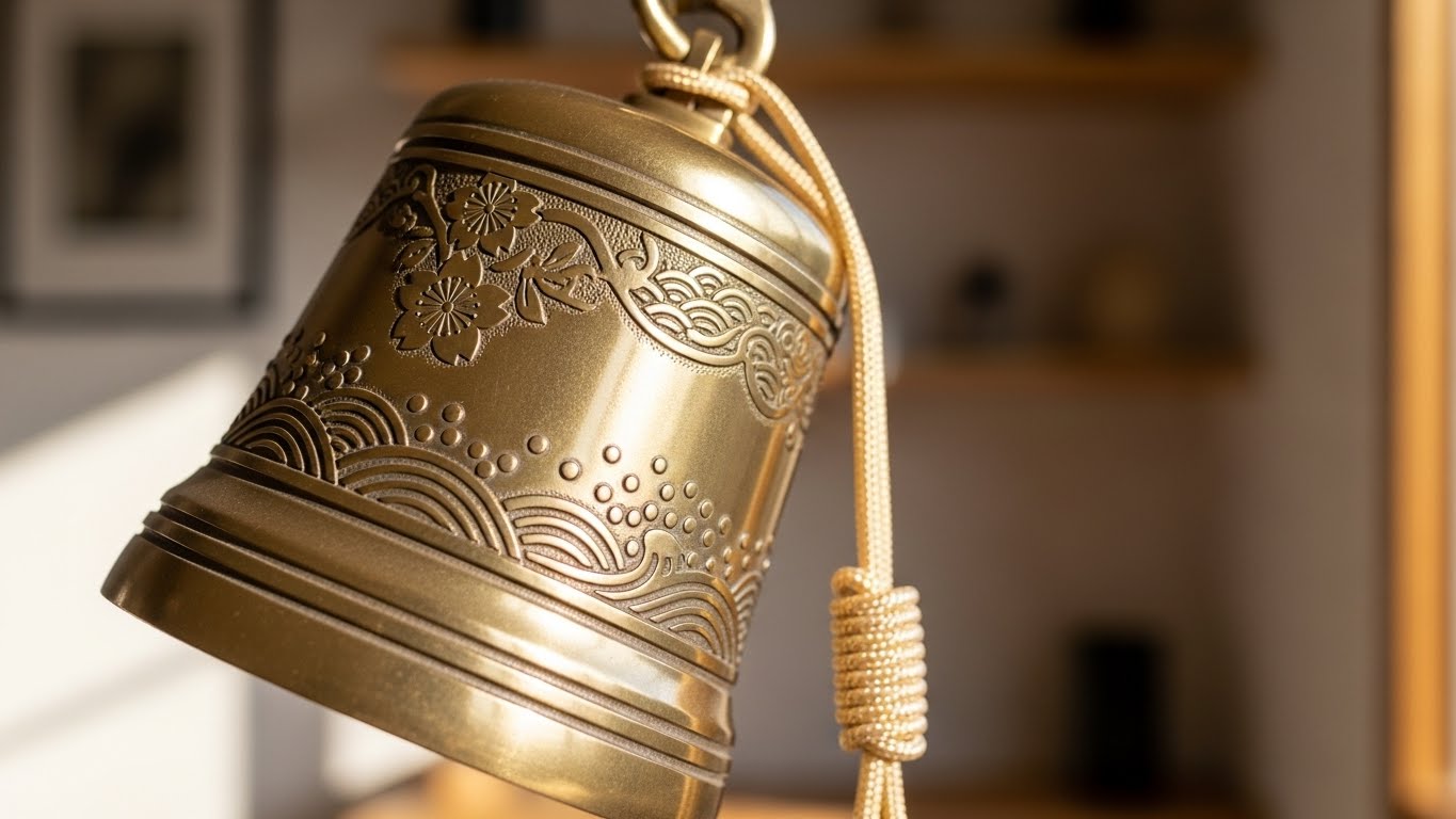 光に照らされる本坪鈴