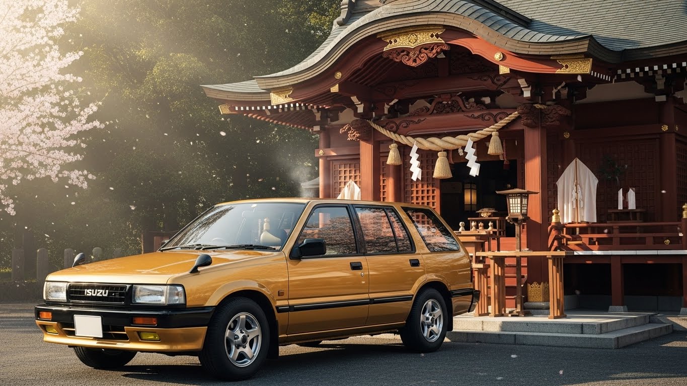 神棚の横に置かれた五十鈴と朝の光