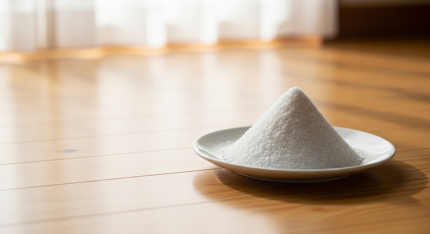 窓辺に置いて場を清める盛り塩