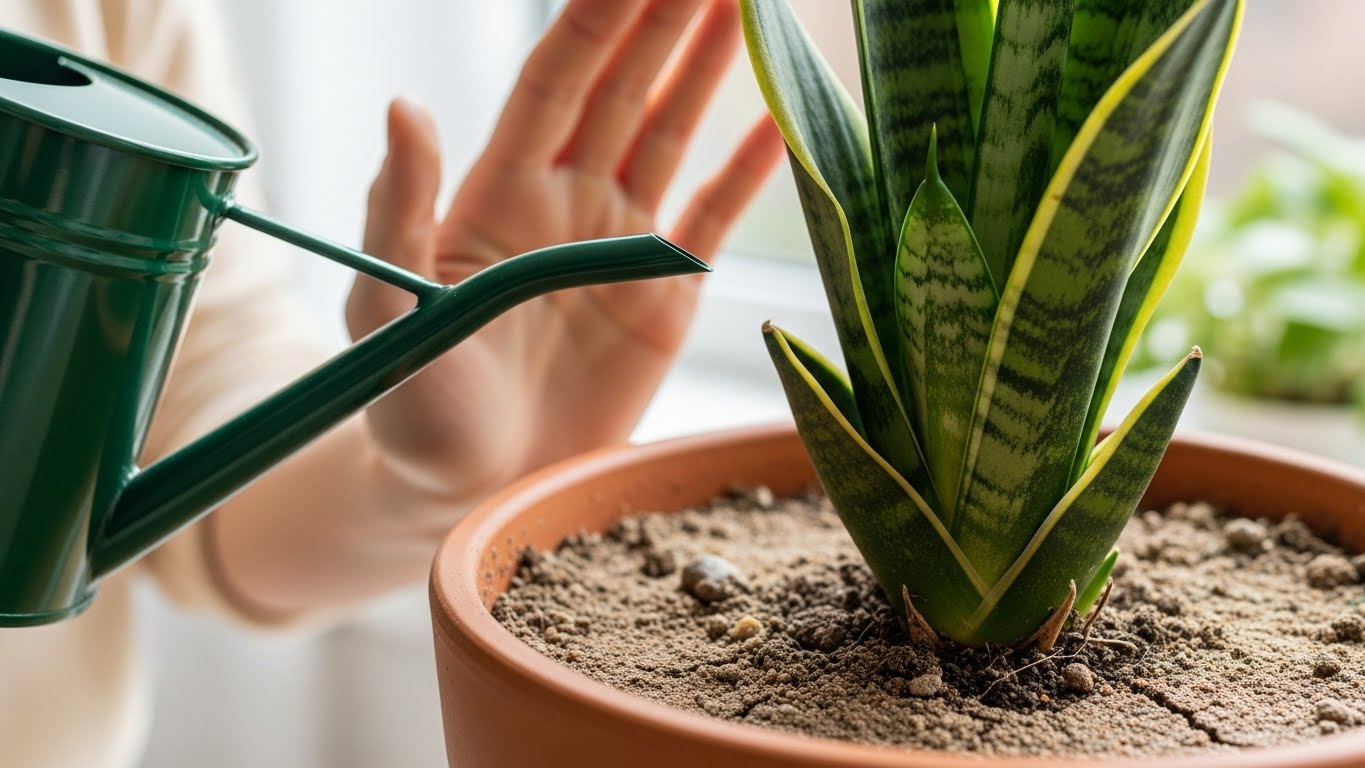 サンスベリアの水やりは控えめに