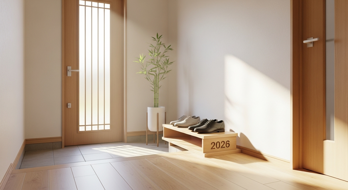 2026年の始まりにふさわしい、清潔で整った玄関