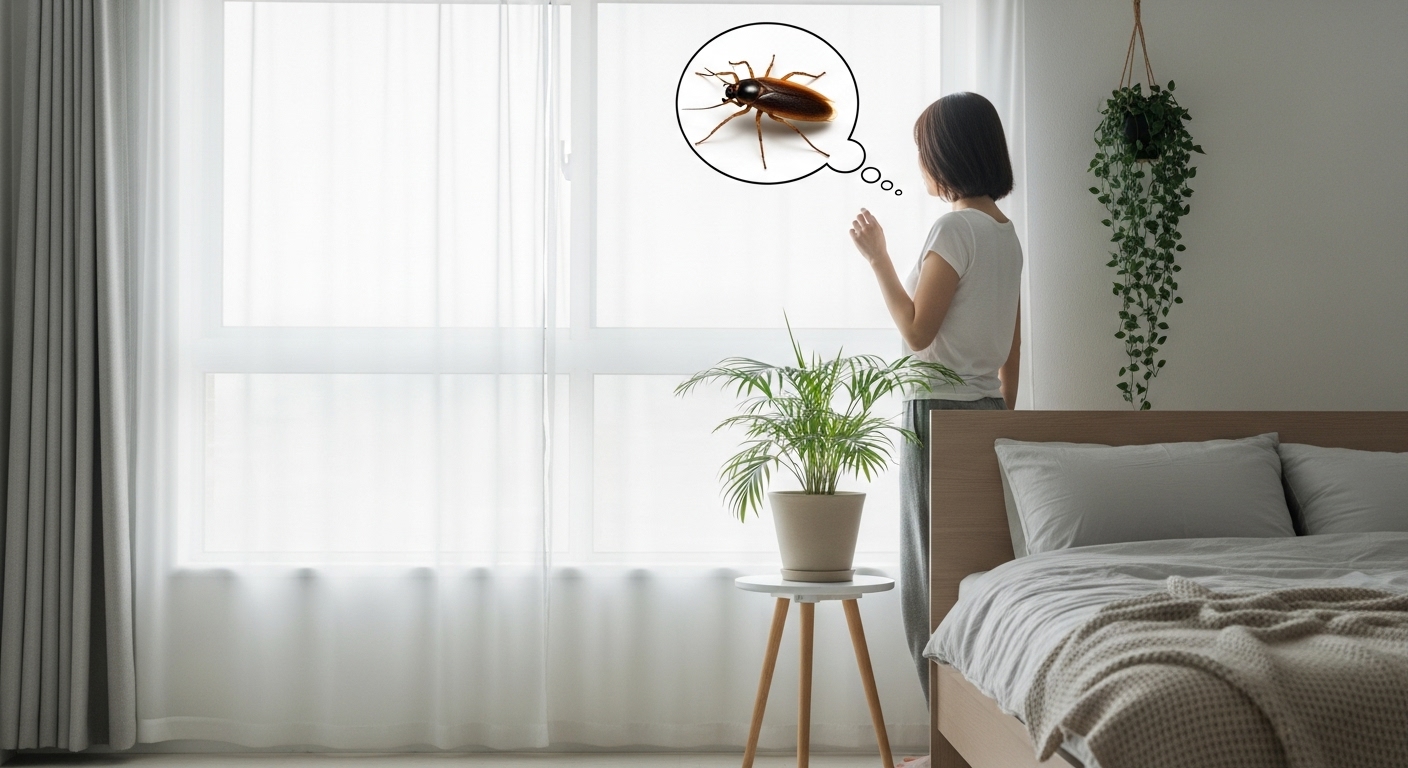 寝室の観葉植物と虫への不安