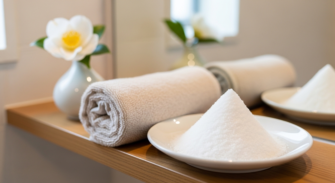 色を統一して整えられた清潔なトイレ空間