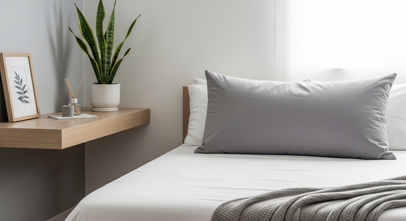 植物と寝具で整えられた理想的な睡眠環境